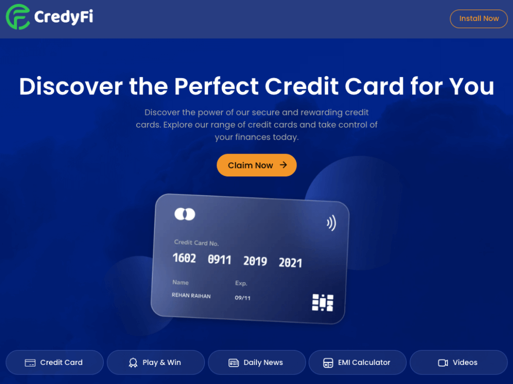 CredyFi - Your Finacial Partner: Videos, Top Credit Cards and Loans